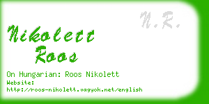 nikolett roos business card